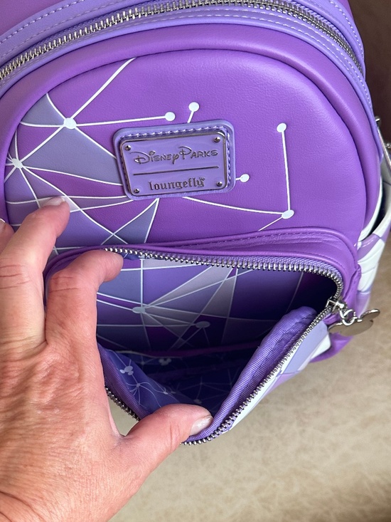 Disney Parks Loungefly Magic Kingdom Purple Wall Mini Backpack Vacation Travel main image 11